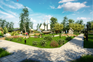 Визуализация сквера в коттеджном поселке