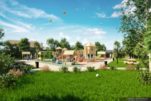 Визуализация детской площадки в коттеджном поселке