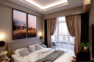 Визуализация спальни 1к квартира Сочи (3)