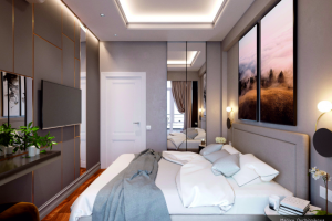 Визуализация спальни 1к квартира Сочи (2)