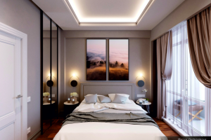 Визуализация спальни 1к квартира Сочи (1)