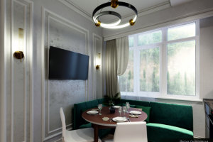 Визуализация кухни 1к квартира Сочи (1)