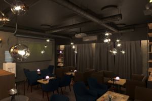 Проект кальянной в Академгородке (визуализация)