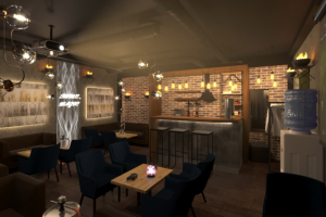 Проект кальянной в Академгородке (визуализация)