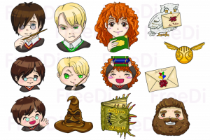 Персонажи "Гарри Поттера" для печати на значках.