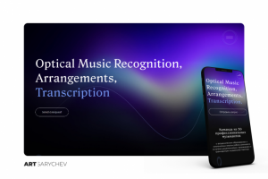 Сайт для иностранной компании Optical Music Recognition
