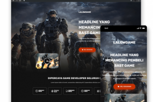 Тема Landing Page для игры