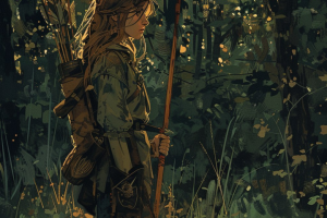 Охотница и пейзаж