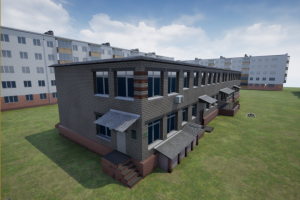 Городские здания для VR проекта.