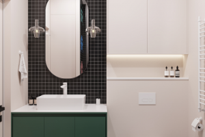 дизайн интерьера ванной комнаты в жк Датский квартал