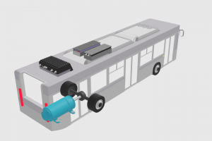 Проект схематичной визуализаций оснащения электро-автобуса