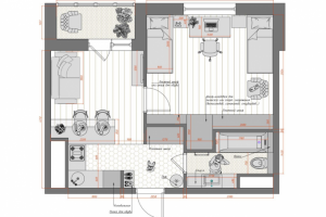 Планировочное решение 1 к кв