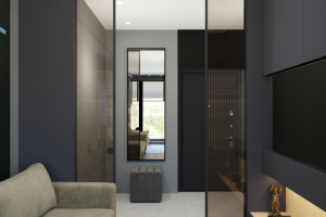 Гостиная. Ракурс на вход.