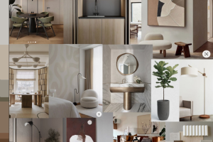 Мудборд с цветовой палитрой