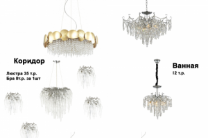 Подбор светильников для 2го этажа дома, вариант 1