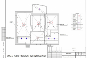 План расстановки светильников
