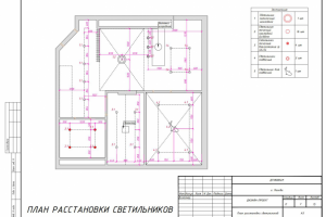 План расстановки светильников