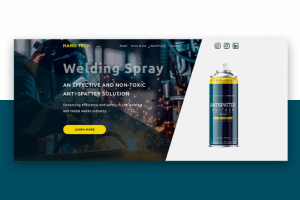 Лендинг под ключ для презентации спрея для сварочных работ