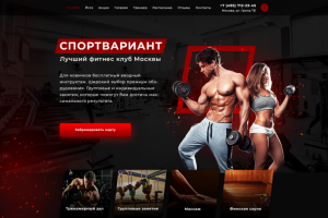 Лэндинг с доп. страницами для фитнес - клуба под ключ на Tilda