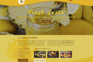 Лэндинг для магазина свежих соков
