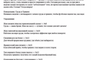 спортивная программа для курса