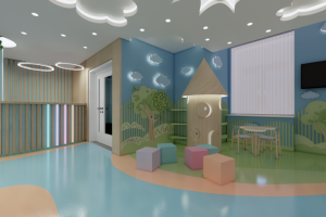 Оформление общественных зон детского медицинского центра