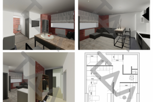 Дизайн интерьера однокомнатной квартиры ЖК Эдельвейс