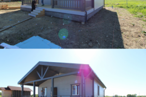 Добавление травы на фото и чистка участка от мусора