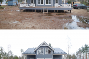 Добавление травы на фото и чистка участка от мусора