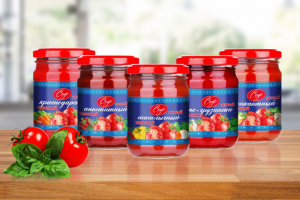 Этикетки для томатных соусов "Маслопродукт"