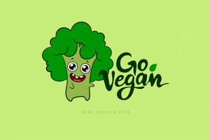 Go vegan. Векторная иллюстрация