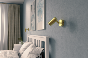 Интерьер спальни со светильником BR003GL