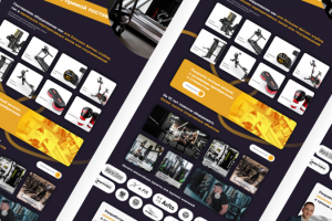 Лендинг на Тильде для производителя спортивного оборудования