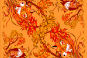 макет платка -лисицы  (продана))