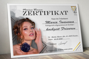 Сертификат о прохождении бьюти курсов