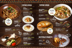 верстка дизайн меню