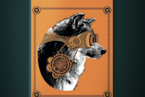 Постер стимпанк волк