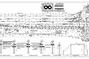 Опоры трубопроводов на технологической площадке
