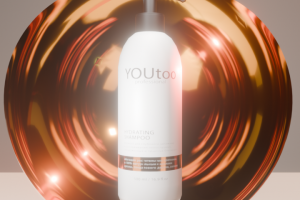 Концепт 3д моушен-дизайна шампуня