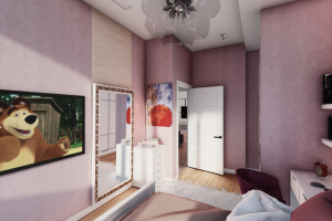 Дизайн проект квартиры_комната девочки