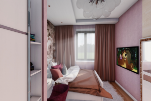 Дизайн проект квартиры_комната девочки