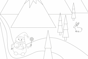 Новогодняя раскраска для детей