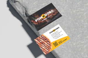 Визитка пиццерии Помодоро