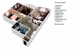 №д модель квартиры по фотографиями