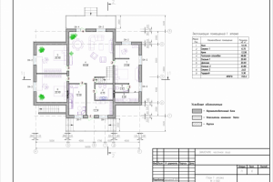 Планировка частного дома 1-й этаж