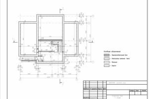Кладочный план подвального этажа частного дома