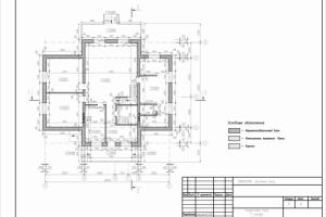 Кладочный план 1-го этажа частного дома