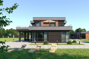 Дизайн и визуализация экстерьера частного дома