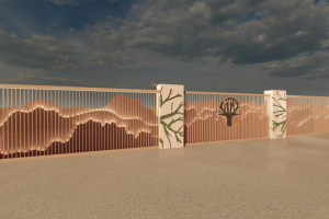 Дизайн проект забора в г. Астана