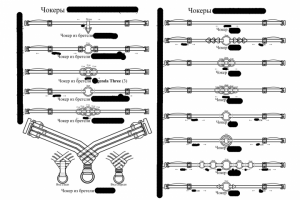 Схемы на чокеры из бретели